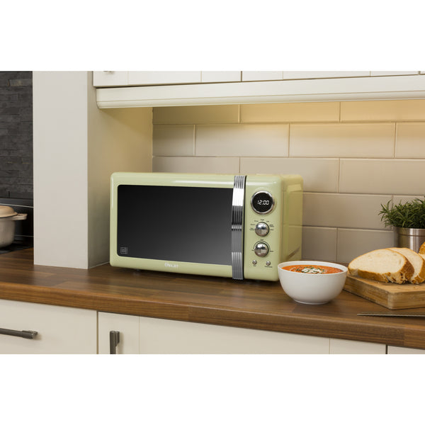 Swan SM22030PN Retro Digital Microwave, 800 W, Pink 220 VOLTS NOT FOR USA