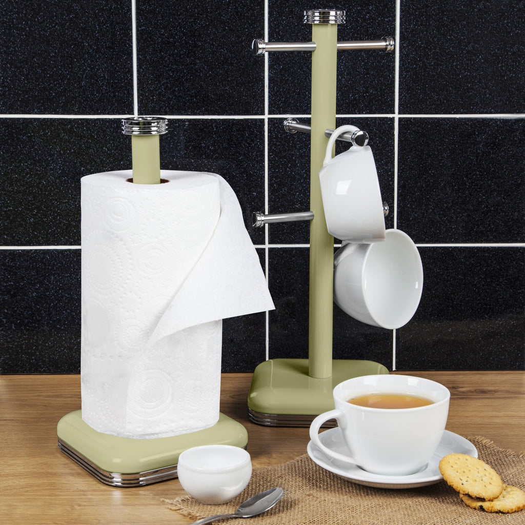 Swan retro mug tree 2024 and kitchen roll holder