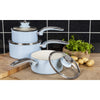 Swan Retro 3 Piece Saucepan Set